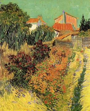 Garden Behind a House Vincent van Gogh Oil Paintings